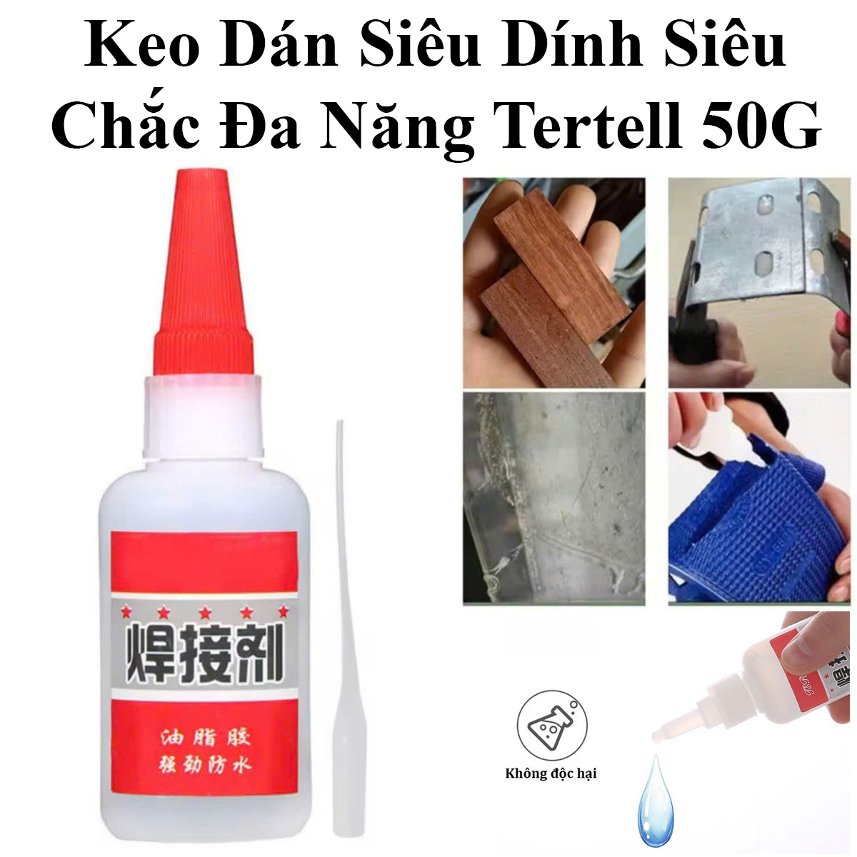 Keo Dán Siêu Dính Đa Năng Tertell 50G Dán Gỗ, Dán Nhựa, Dán Sắt, Dán Đá...