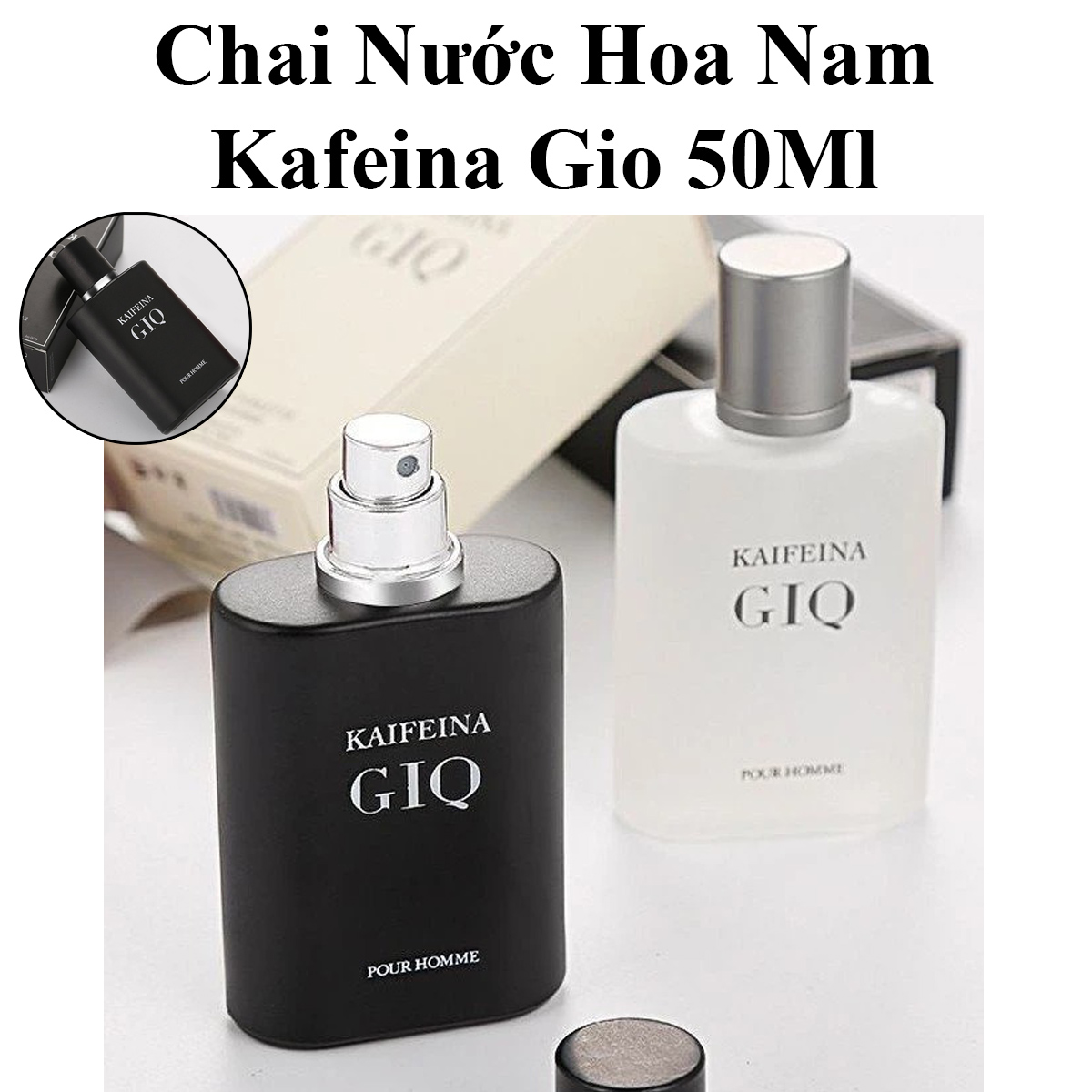 Chai Nước Hoa Nam Kafeina Gio 50Ml Hương Thơm Nhẹ Nhàng Quyến Rũ