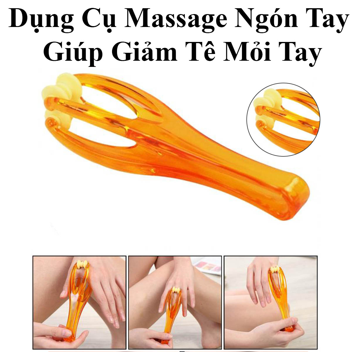 Dụng Cụ Massage Ngón Tay Giúp Kích Thích Tuần Hoàn Máu, Giảm Đau Nhức, Tê Tay, Mỏi Tay