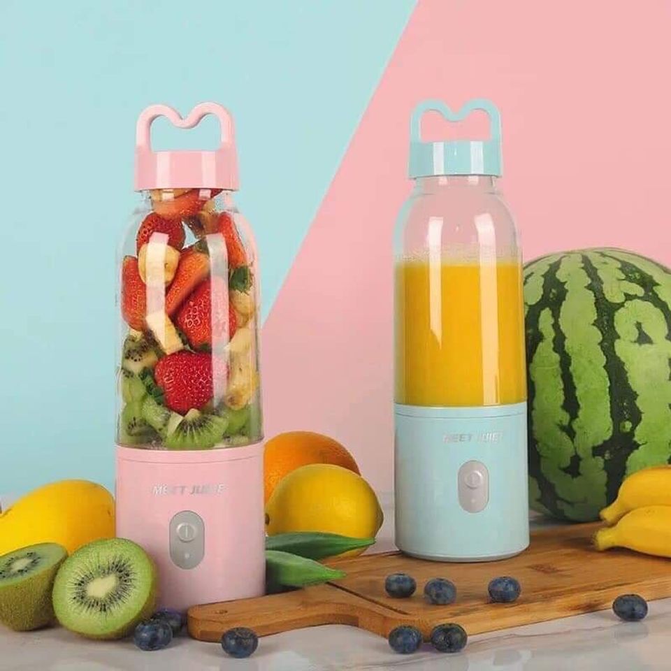 Máy Xay Sinh Tố Cầm Tay Meet Juice Cup 500Ml 4 Lưỡi Nguồn 220V