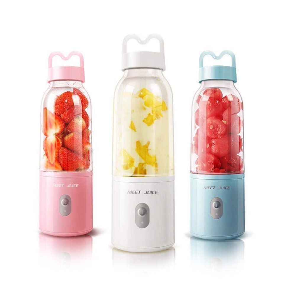 Máy Xay Sinh Tố Cầm Tay Meet Juice Cup 500Ml 4 Lưỡi Nguồn 220V