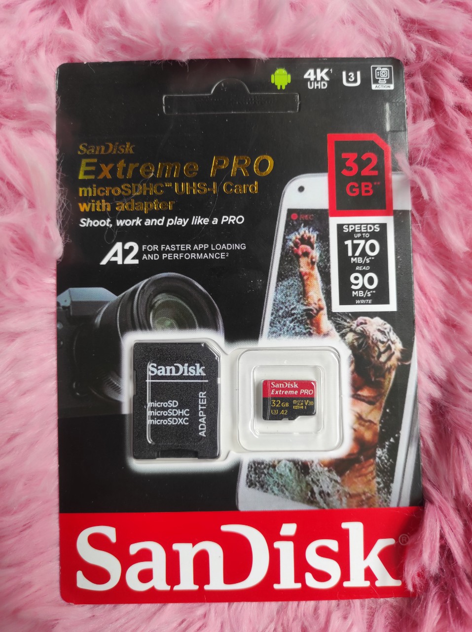 Thẻ Nhớ Sandisk Extreme Pro 32Gb Chip A2 V30 170Mb/s Chính Hãng Siêu Bền