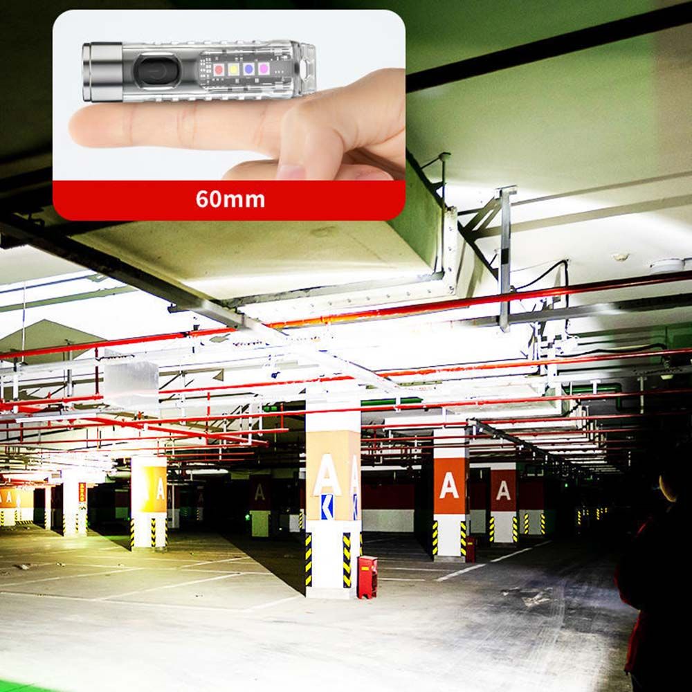 Đèn Pin Sạc Led Mini Trong Suốt Nhiều Chế Độ Màu Cực Đẹp