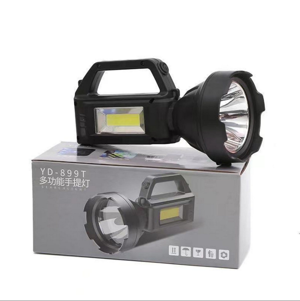 Đèn Pin Sạc Cầm Tay + Led Cob Yd-889 Siêu Sáng Chống Nước 4 Chế Độ Sáng