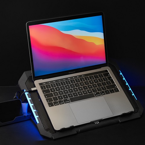 Đế Tản Nhiệt Laptop S900 2 Quạt Lớn Siêu Mát Có Đèn Led 7 Màu 2 Bên Quạt