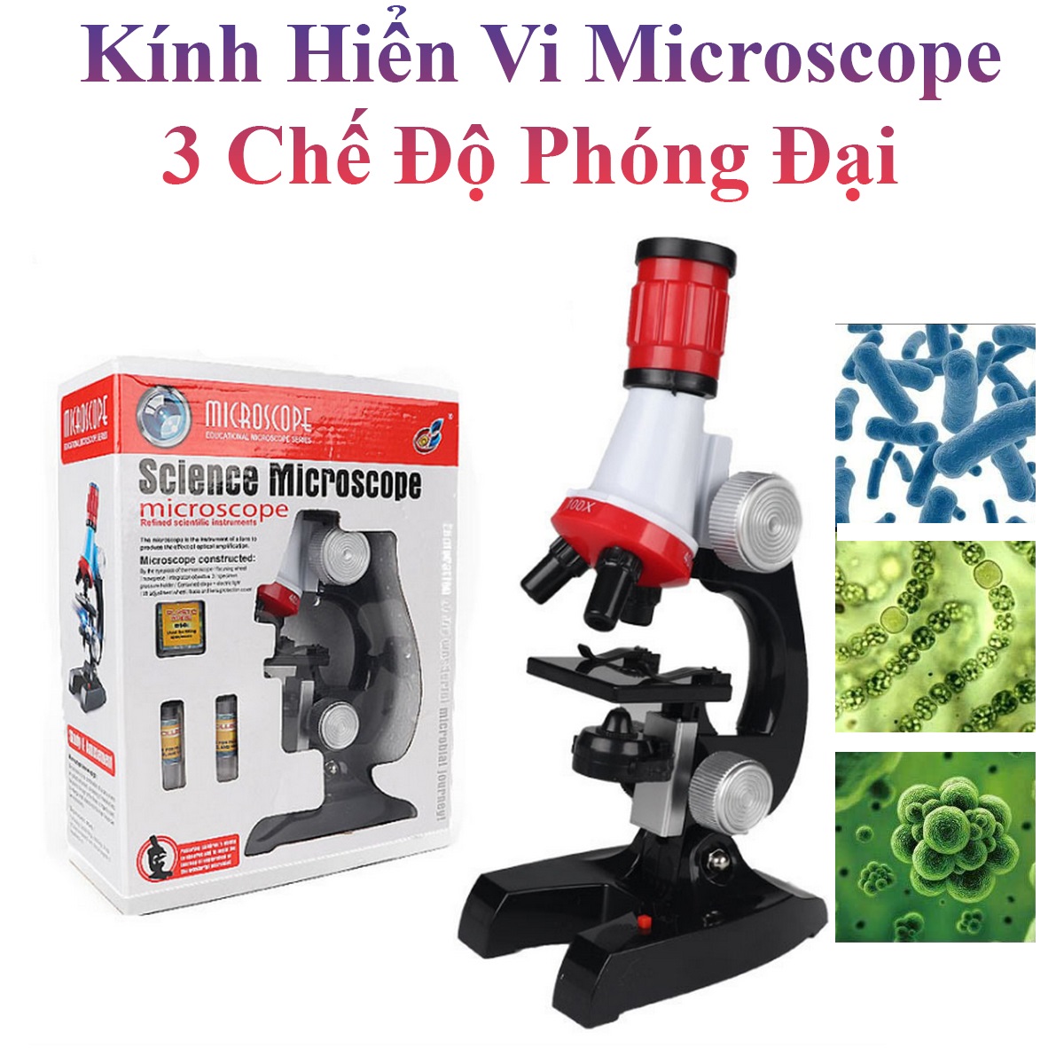 Kính Hiển Vi Microscope 3 Chế Độ Phóng Đại Cho Bé Khám Phá Thế Giới