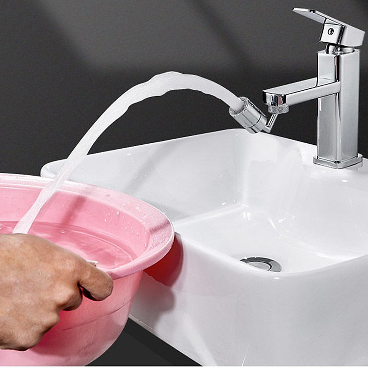 Đầu Nối Vòi Nước, Đầu Vòi Rửa Bát Tăng Áp Đa Năng Thông Minh Xoay 720 Độ