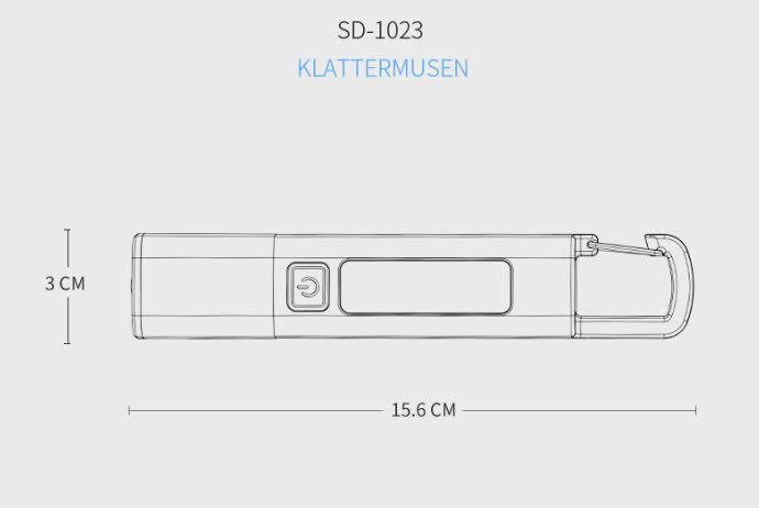 Đèn Pin 3 Chế Độ Sd-1023Xpe Siêu Sáng Có Móc Treo Và Sạc Usb Tiện Lợi