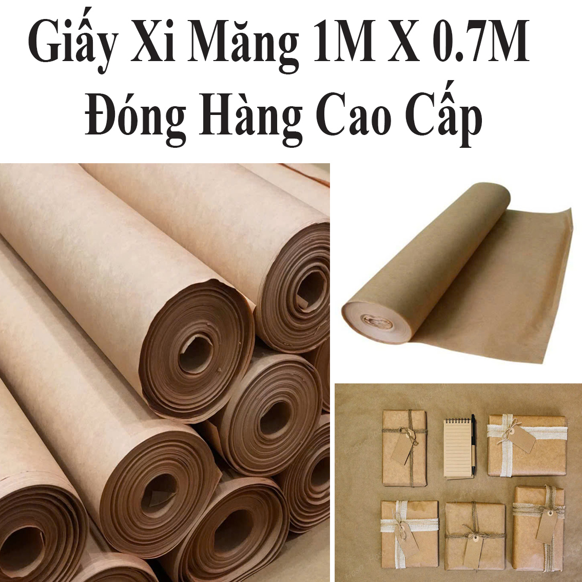 Giấy Xi Măng 1M X 0.7M Đóng Hàng Cao Cấp