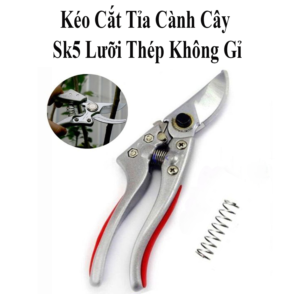 Kéo Cắt Tỉa Cành Cây Sk5 Nhật Bản Sada-210 Lưỡi Thép Không Gỉ Siêu Bén