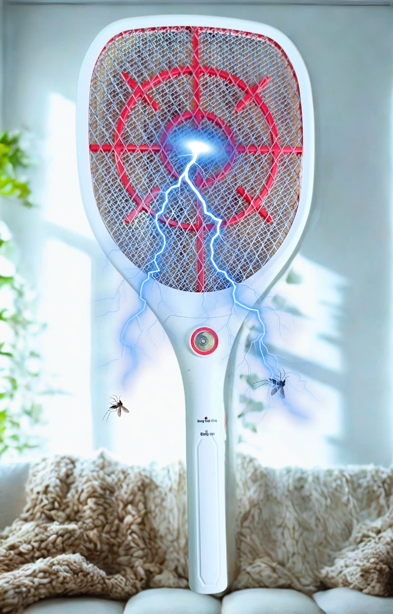 Vợt Muỗi Gs3246 Công Nghệ Nhật Bản Tích Hợp Đèn Led  An Toàn Dễ Sử Dụng
