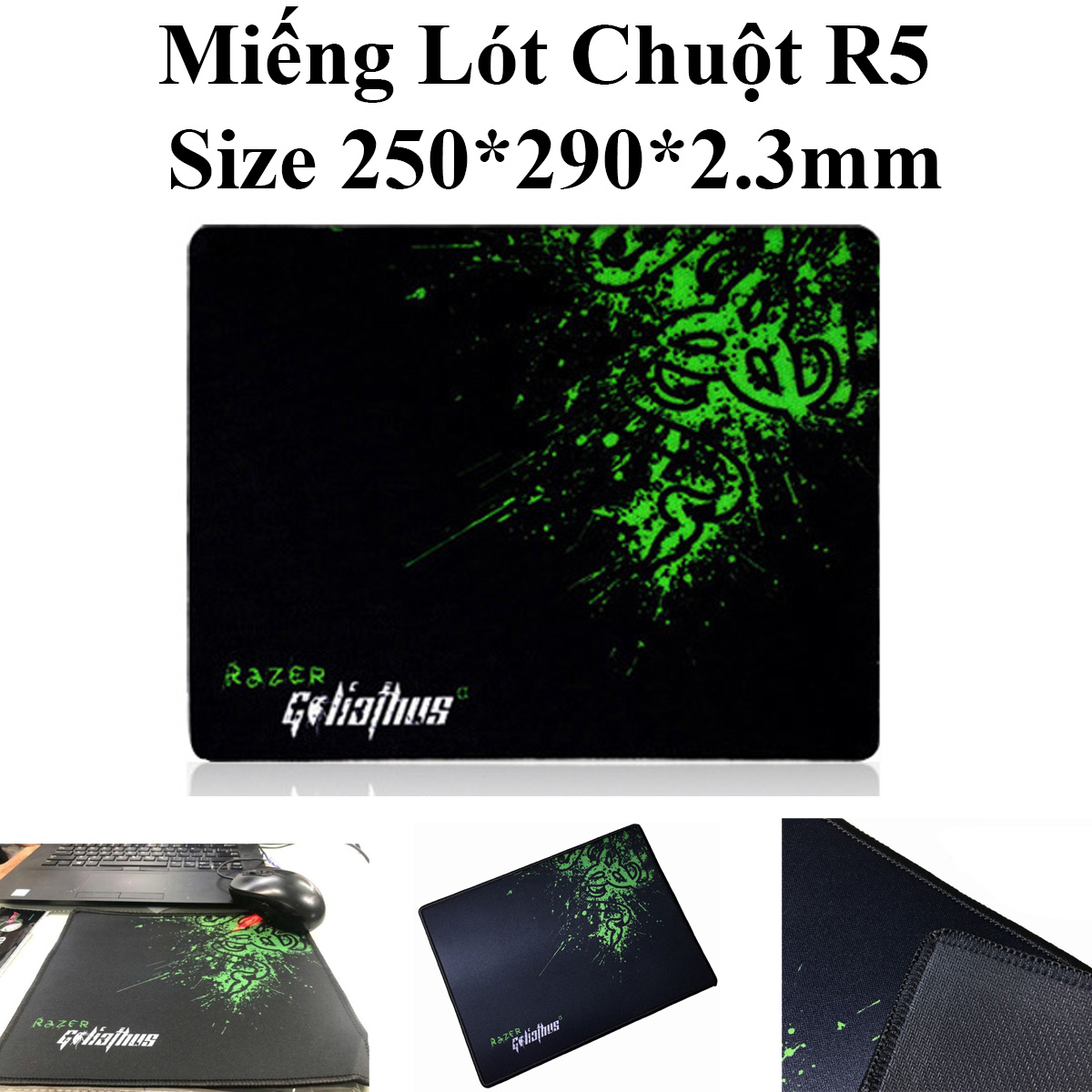 Miếng Lót Chuột Kingmaster R5 Size 250*290*2.3Mm May Viền Cao Cấp