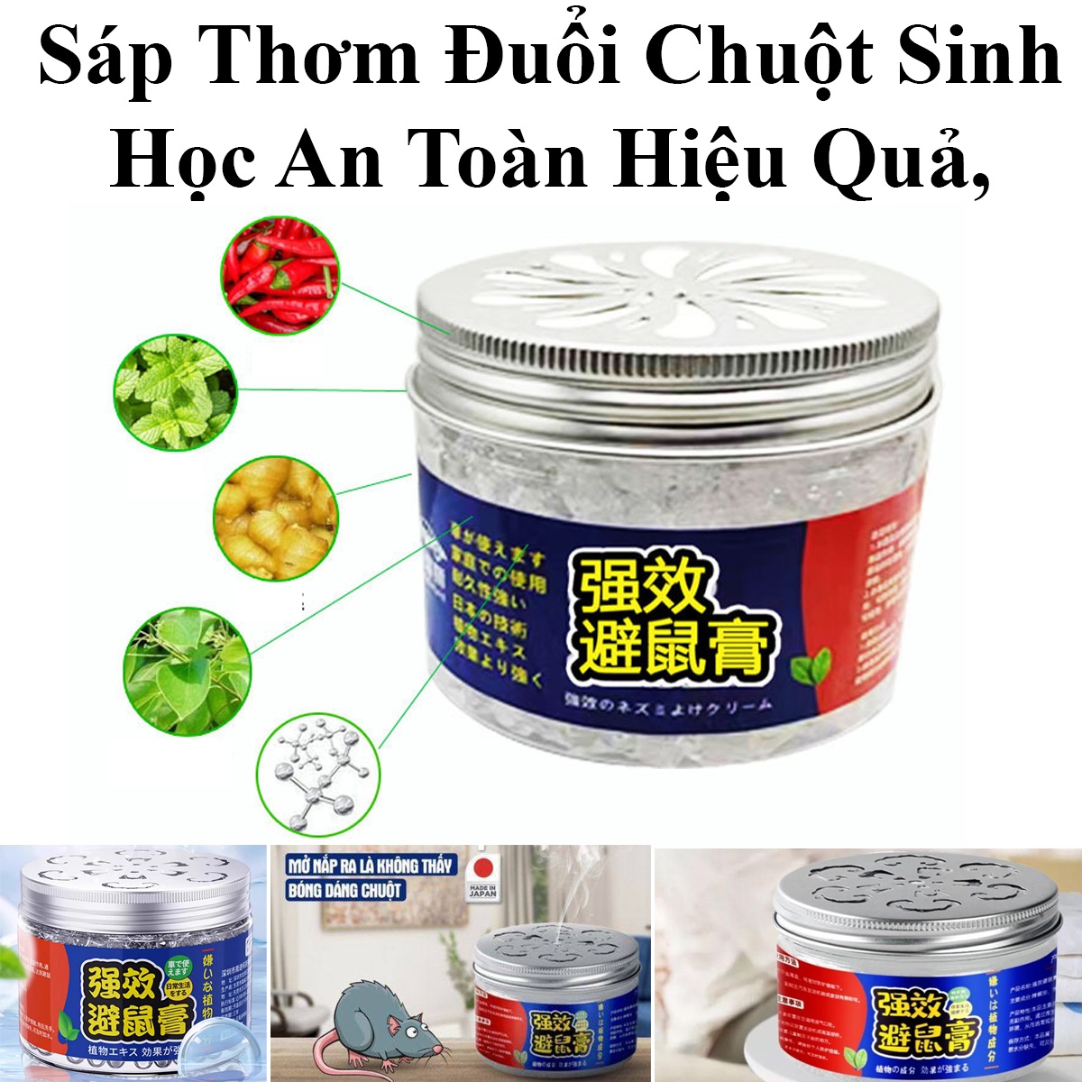 Sáp Đuổi Chuột Sinh Học An Toàn Hiệu Quả Dễ Sử Dụng