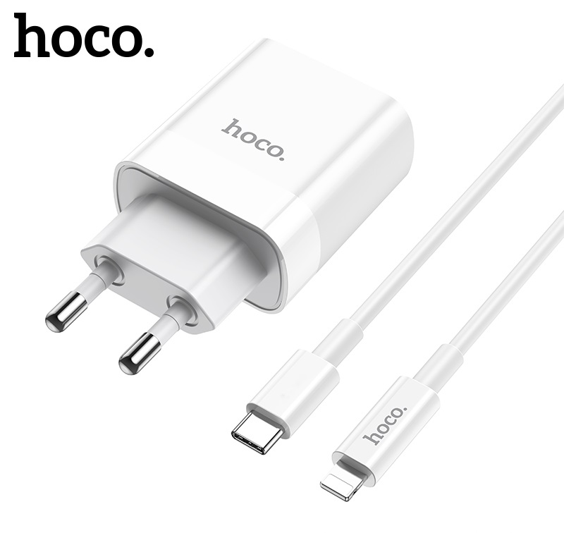 Bộ Sạc Nhanh Hoco C80A Type C To Ln Pd20W Qc3.0 2 Cổng Sạc Usb Và Type-C