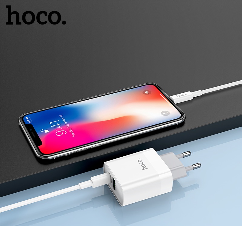 Bộ Sạc Nhanh Hoco C80A Type C To Ln Pd20W Qc3.0 2 Cổng Sạc Usb Và Type-C