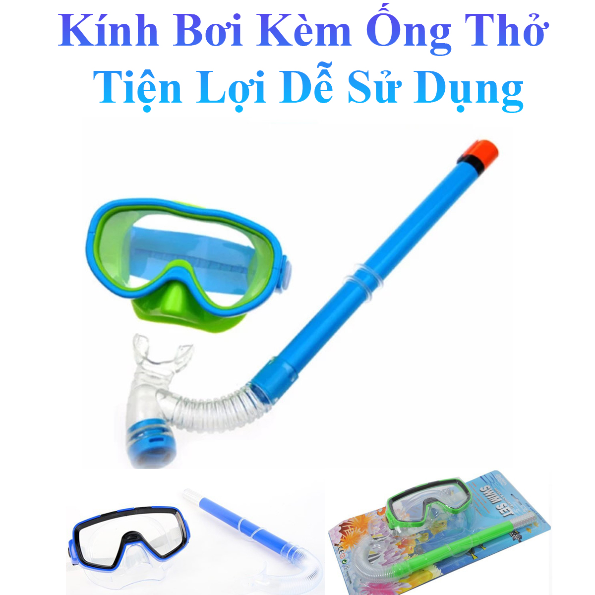 Kính Bơi Kèm Ống Thở Tiện Lợi Dễ Sử Dụng