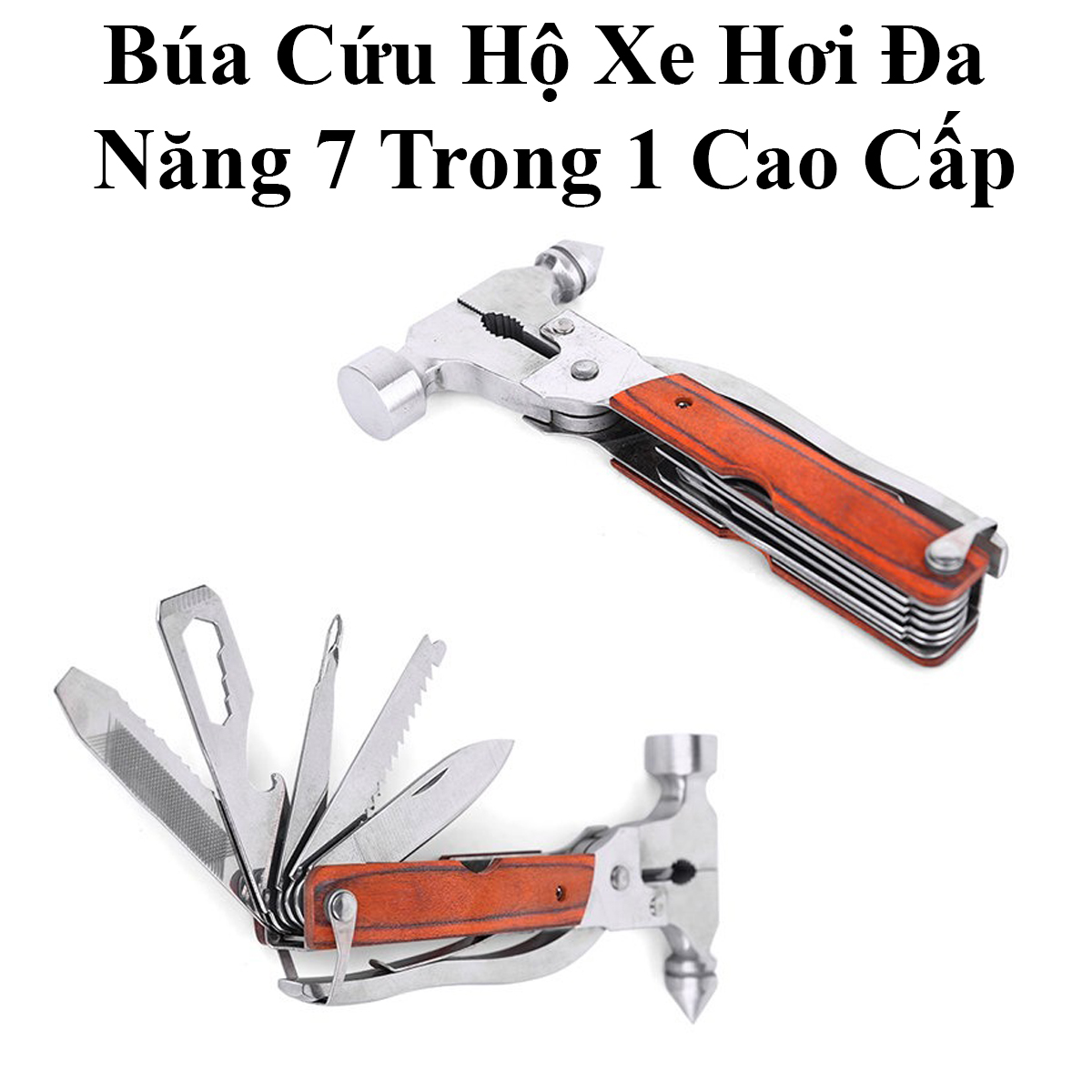 Búa Cứu Hộ Xe Hơi Đa Năng 7 Trong 1 Cao Cấp