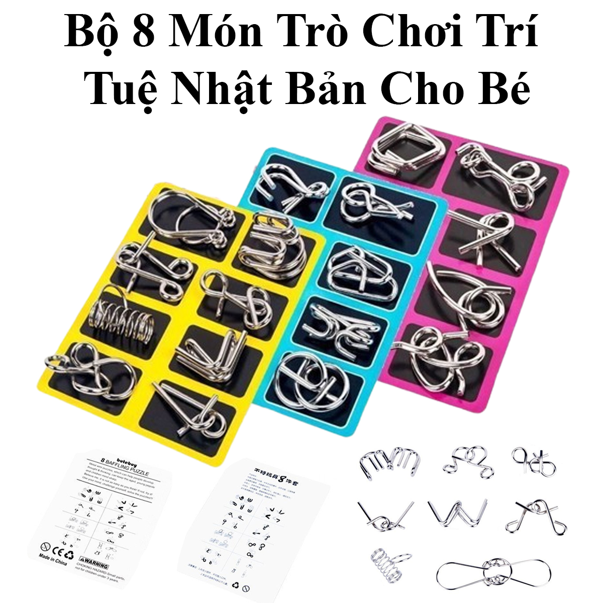 Bộ 8 Món Trò Chơi Trí Tuệ Nhật Bản Cho Bé Sáng Tạo
