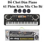 Đồ Chơi Đàn Piano 61 Phím Kèm Sạc Và Mic Cho Bé