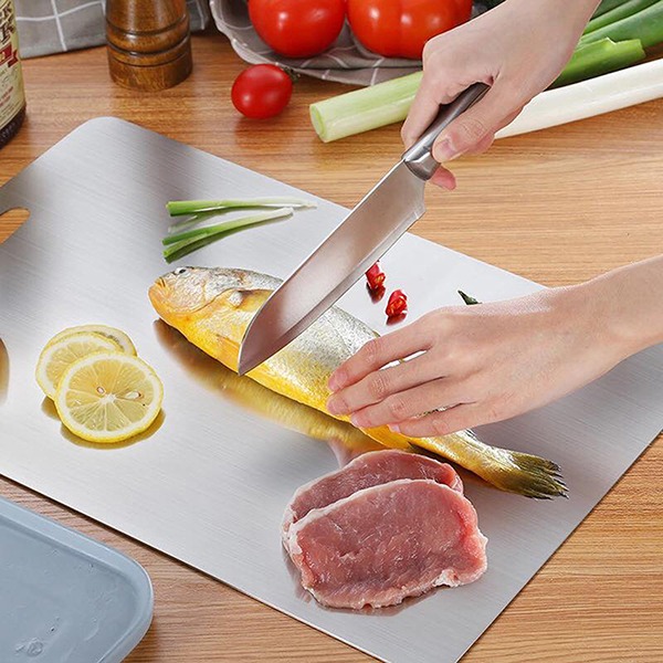 Thớt Inox 304 Kháng Khuẩn Loại Lớn 34X24Cm Siêu Bền