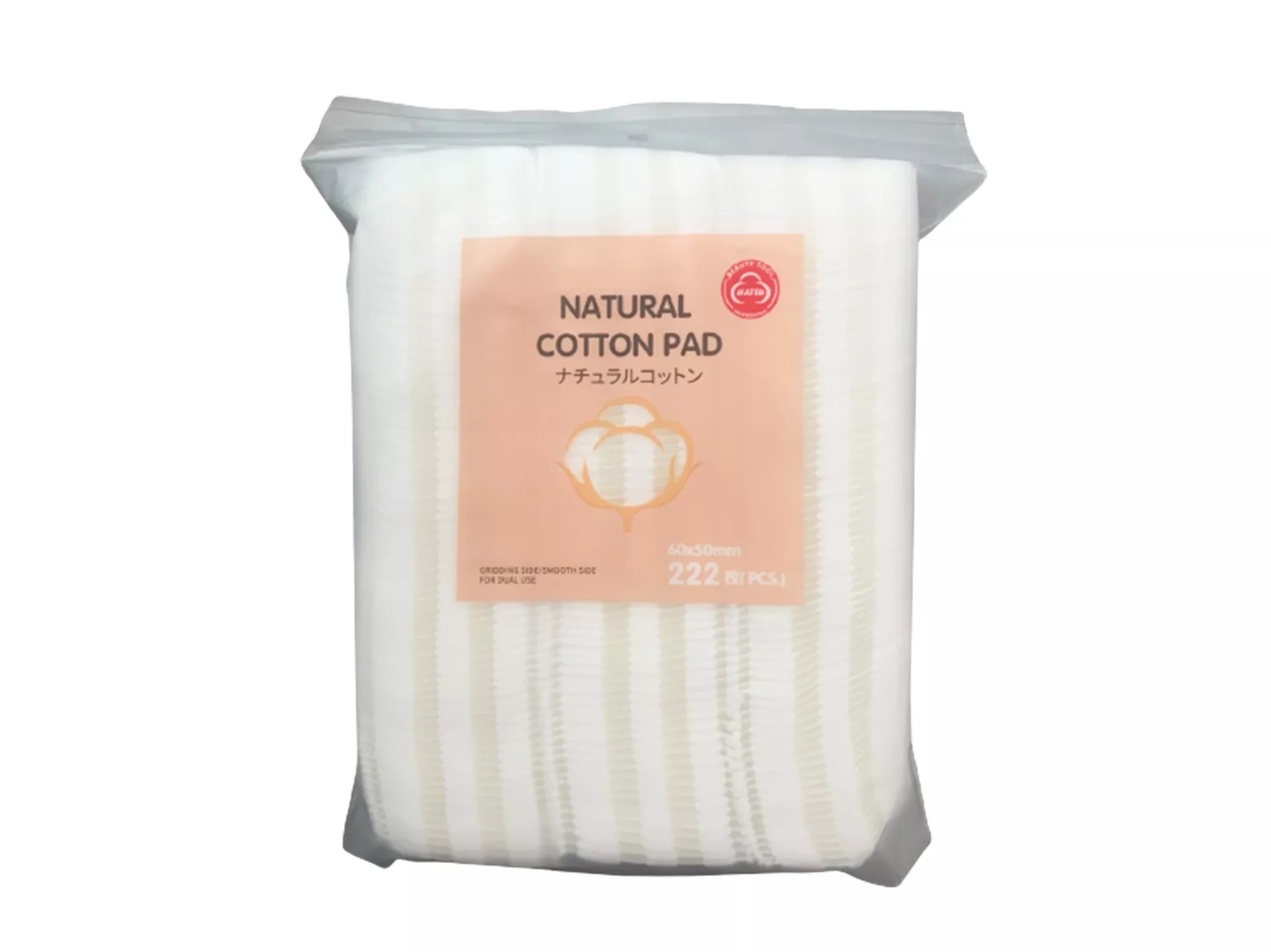 Túi 222 Bông Tẩy Trang Hatsu Natural Cotton Pads 100% Tự Nhiên An Toàn Mềm Mại