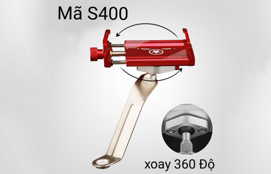 Kẹp Điện Thoại Dành Cho Xe Máy Inox S400 Cao Cấp
