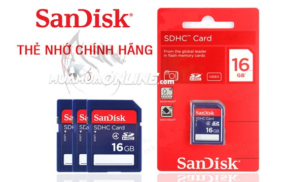 Thẻ Nhớ Micro Sdhc Sandisk 16G Class 4 Chính Hãng