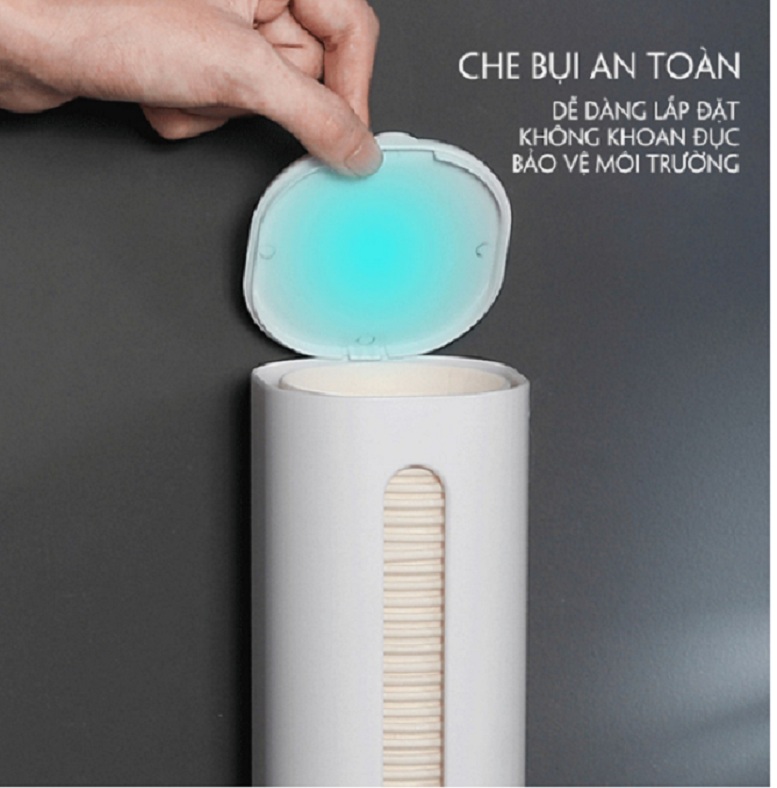 Dụng Cụ Treo Tường Đựng Ly Giấy, Cốc Giấy Có Nắp Đậy Chống Bụi Tiện Lợi 22X9X9Cm