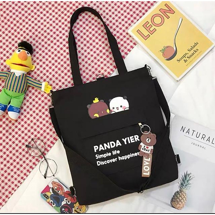 Túi Vải Hình Gấu Đáng Yêu Panda Yier