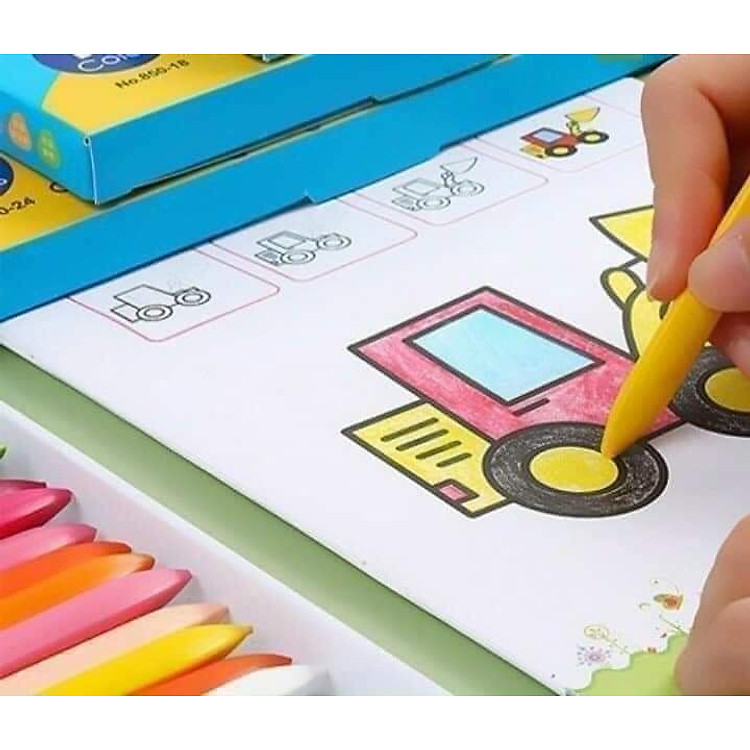 Hộp 24 Cây Bút Màu Sáp 12Cm An Toàn Cho Bé