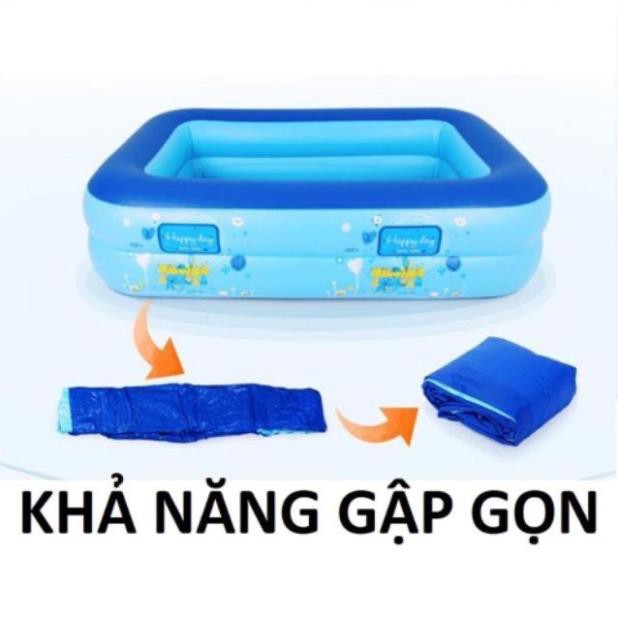 Bể Bơi Cho Trẻ 2 Tầng Kích Thước 1M20 Loại Dày, Hồ Bơi Cho Bé Chất Lượng Cao