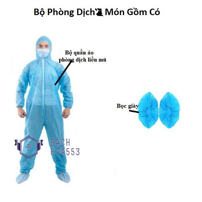 Bộ Đồ Bảo Hộ Y Tế  Phòng Dịch 2 Món