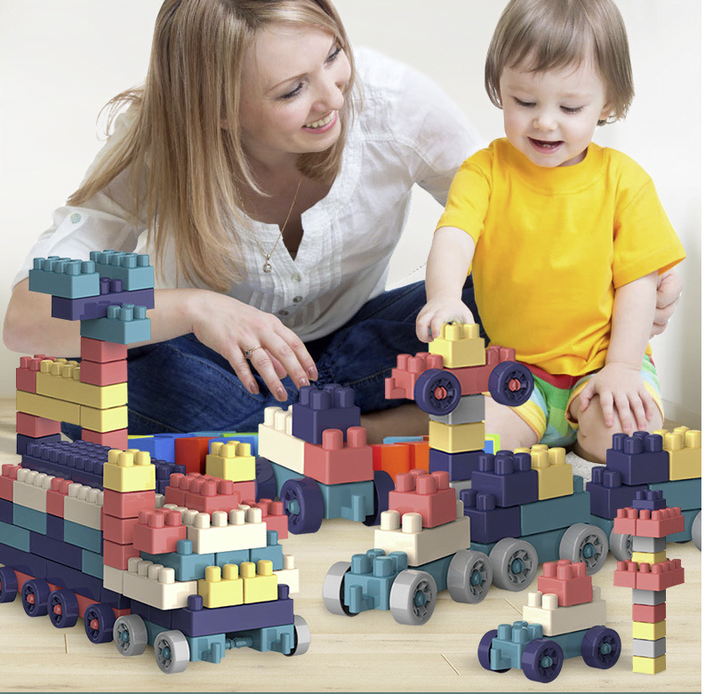 Bộ Đồ Chơi Lắp Ráp Xếp Hình 520 Chi Tiết Building Block Hộp Lớn Cho Bé