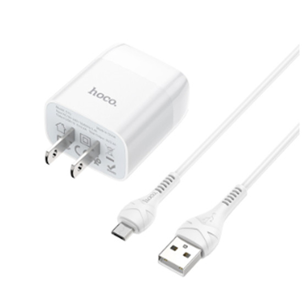 Bộ Dây Và Cóc Sạc Nhanh C73 2.4A 2 Usb Cổng Micro