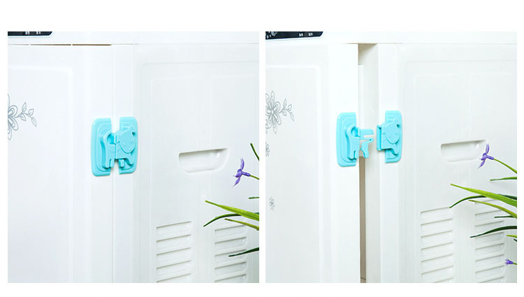 Dụng Cụ Khóa Tủ, Tủ Lạnh, Hộc Kéo Baby Safety Có Chốt Cài An Toàn Cho Bé