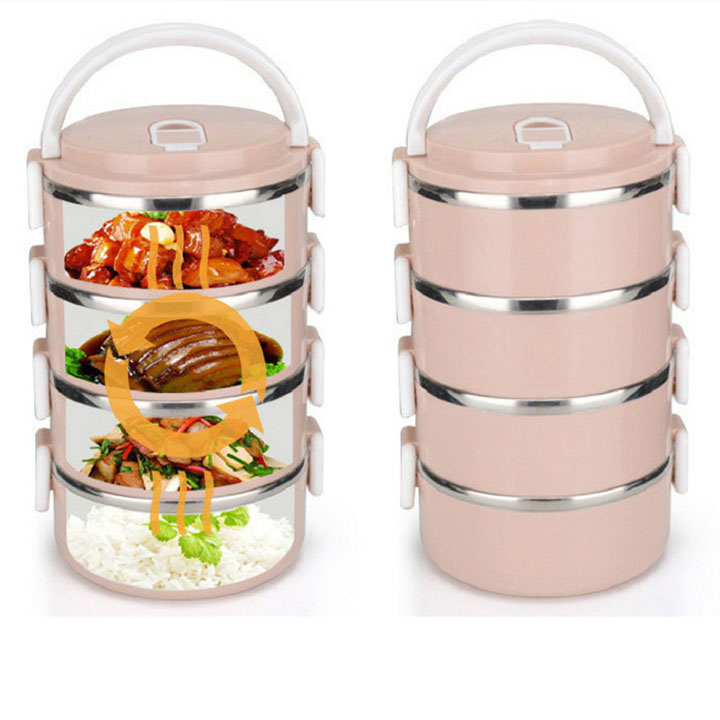 Hộp Cơm Camen Giữ Nhiệt 4 Tầng Lõi Inox Lunch Box