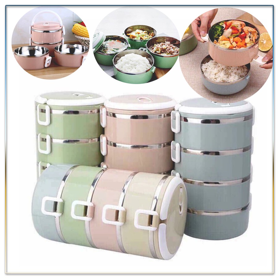 Hộp Cơm Camen Giữ Nhiệt 4 Tầng Lõi Inox Lunch Box