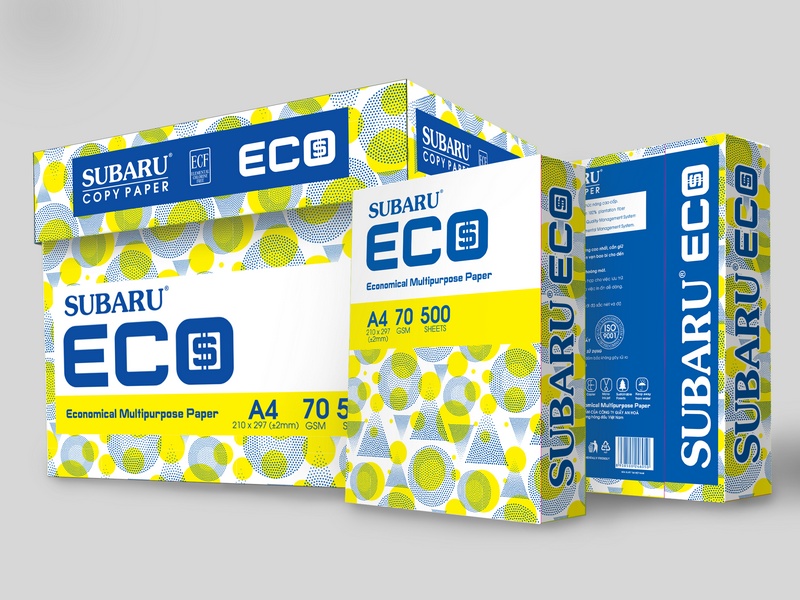 Giấy In A4 Eco Subaru 70 Gsm 500 Sheets