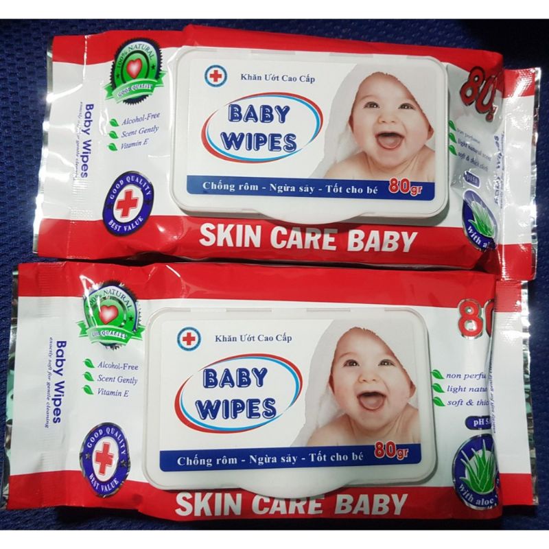 Khăn Giấy Ướt Baby Wipes 80 PCS An Toàn Cho Da (Thùng Giá 6K)