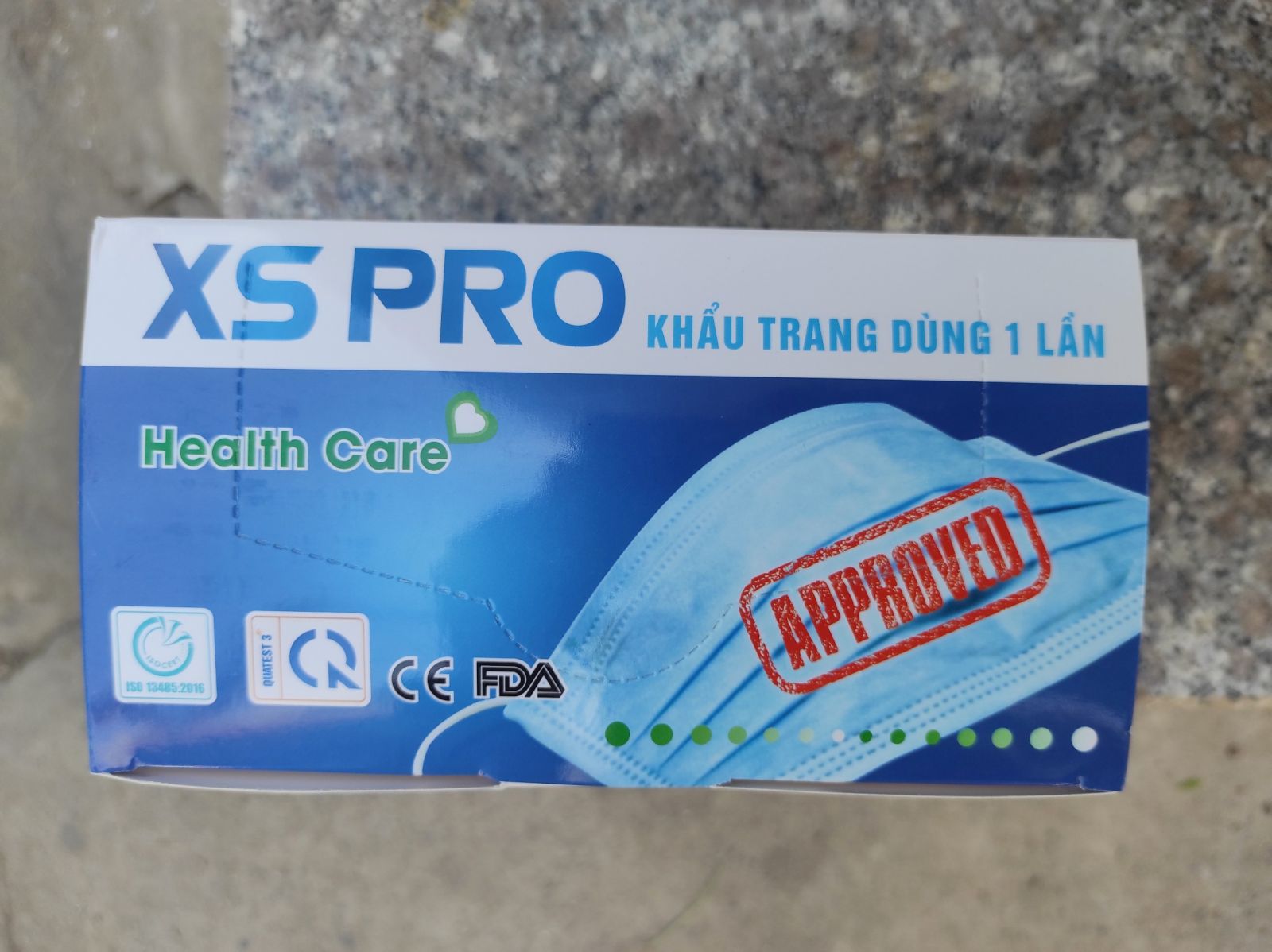 Hộp 50 Khẩu Trang Y Tế Xs Pro 4 Lớp Màu Xanh