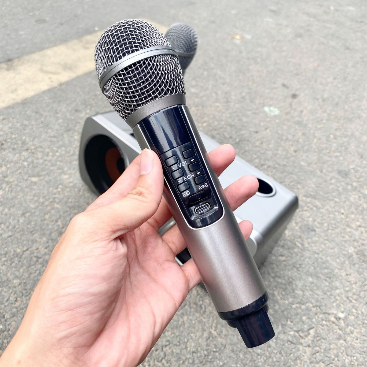Loa Karaoke Bluetooth Sdrd Sd-312 - Loa Mắt Cú Mới Nhất - Tặng Kèm 2 Micro Không Dây Có Màn Hình Lcd