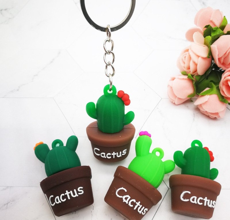 Móc Khóa Cactus Hình Xương Rồng