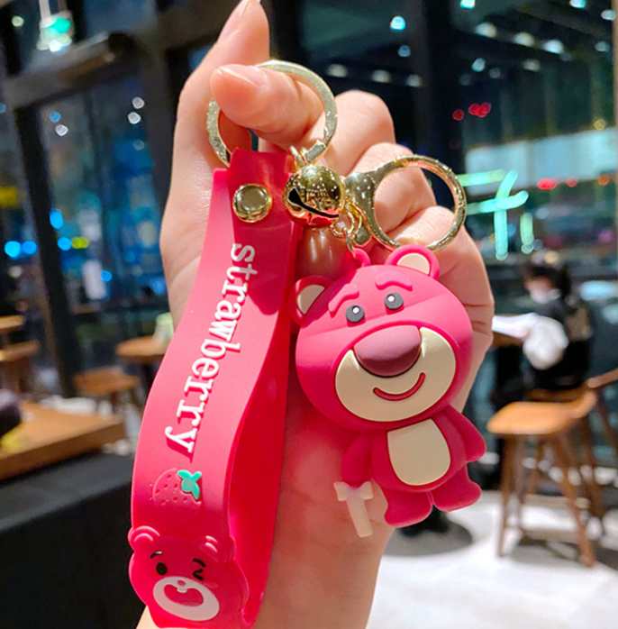 Móc Khoá Hình Gấu Strawberry Dễ Thương Xinh Yêu