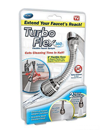 Đầu Vòi Nước Tăng Áp Turbo Flex Cho Vòi Bồn Rửa Xoay 360 Độ Tiện Dụng