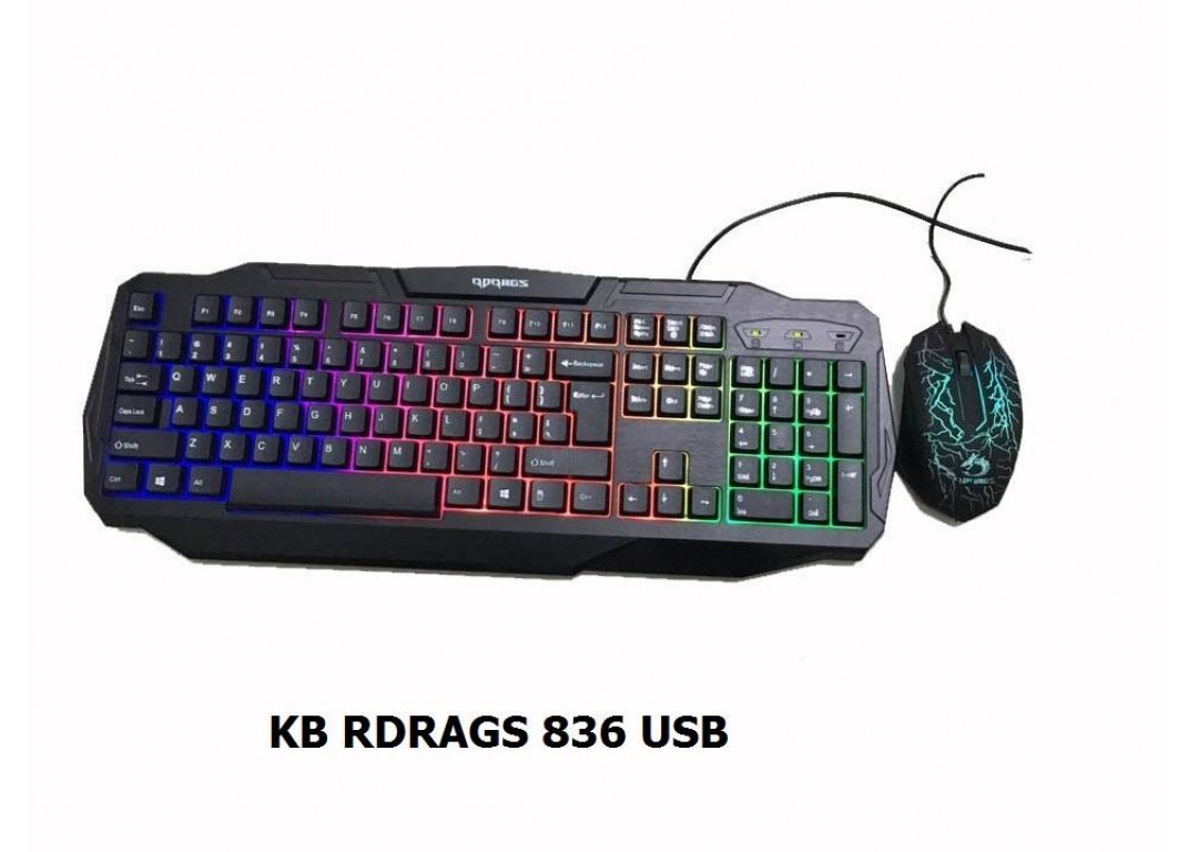 Bộ Bàn Phím Và Chuột Rdrags Rd836 Led 7 Màu