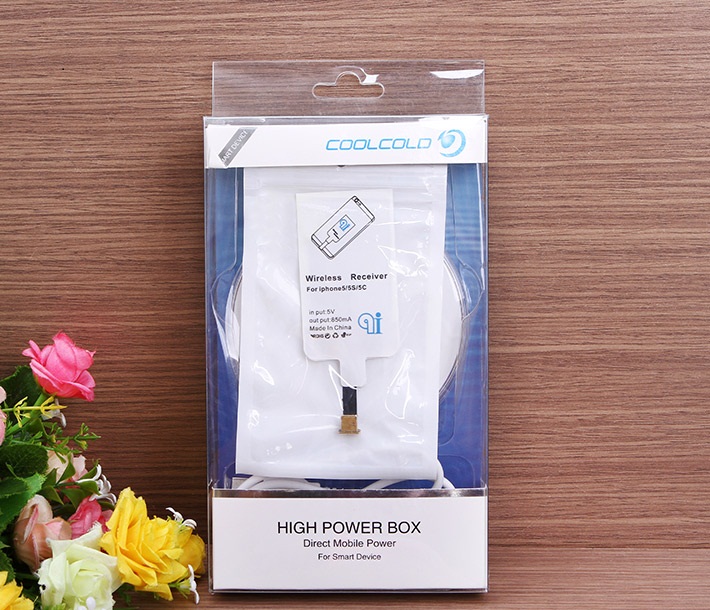 Sạc Không Dây Iphone 5,6,7 Kèm Miếng Dán Hỗ Trợ Sạc Và Dây Kết Nối