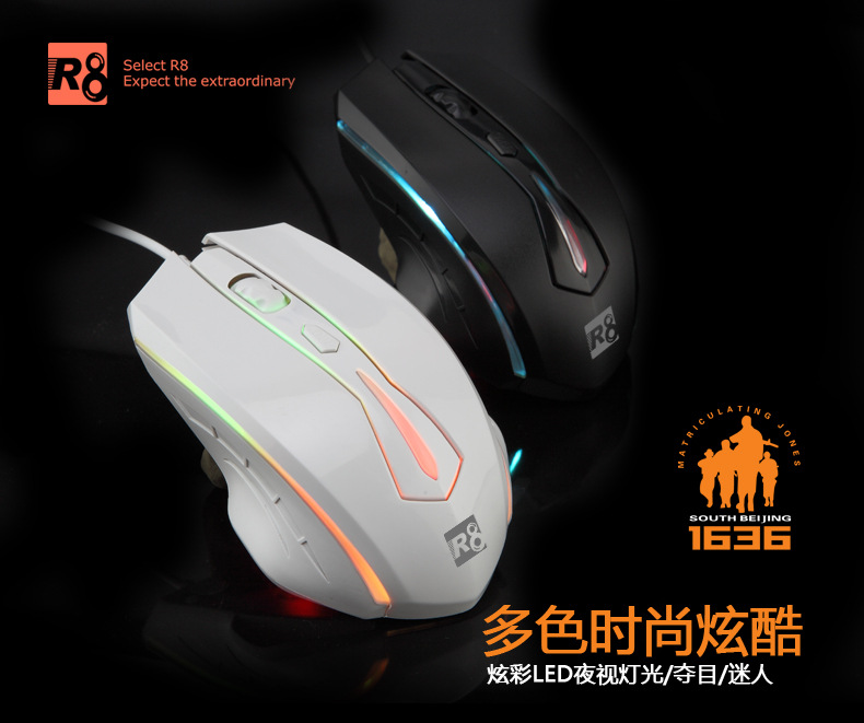 Chuột Led 4D Chuyên Game R8 1636 Chính Hãng