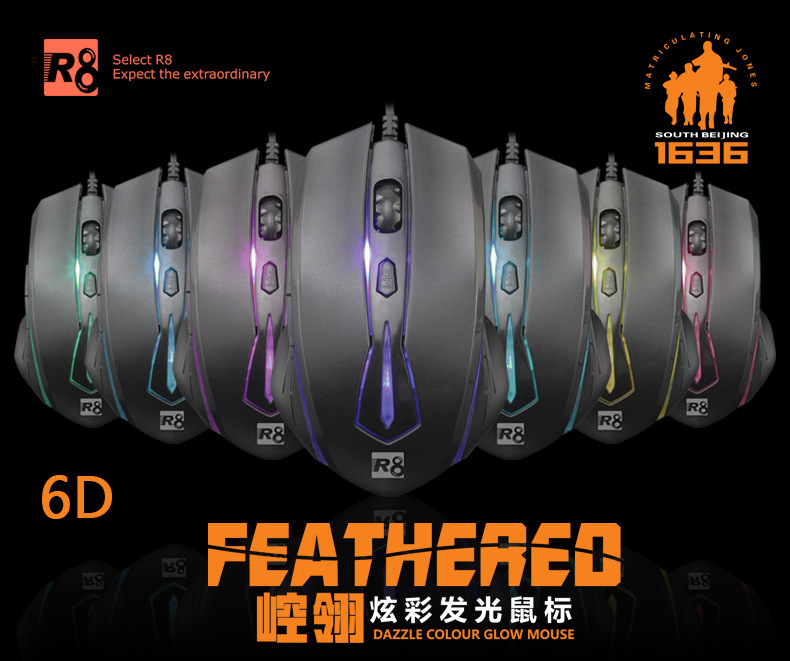Chuột Led 4D Chuyên Game R8 1636 Chính Hãng