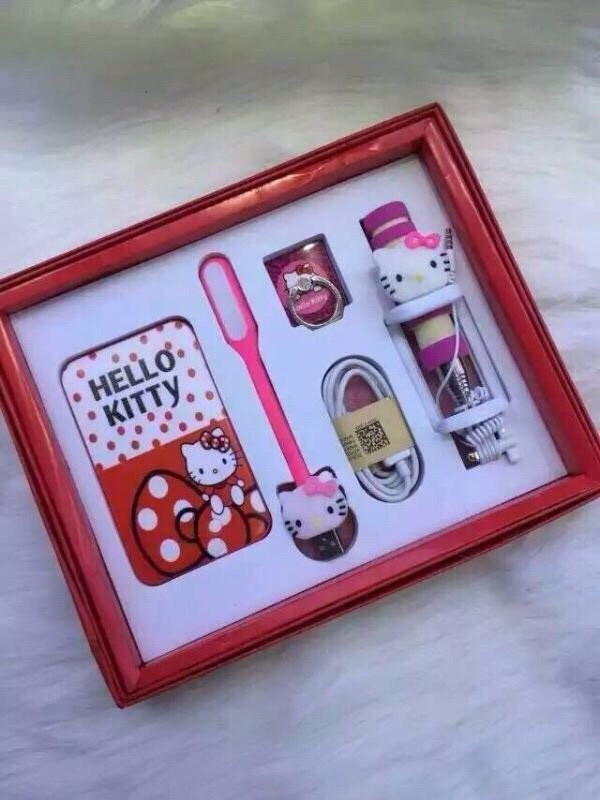 Bộ Hộp Quà Tặng Họa Tiết Hellokitty 5 Trong 1 Cao Cấp