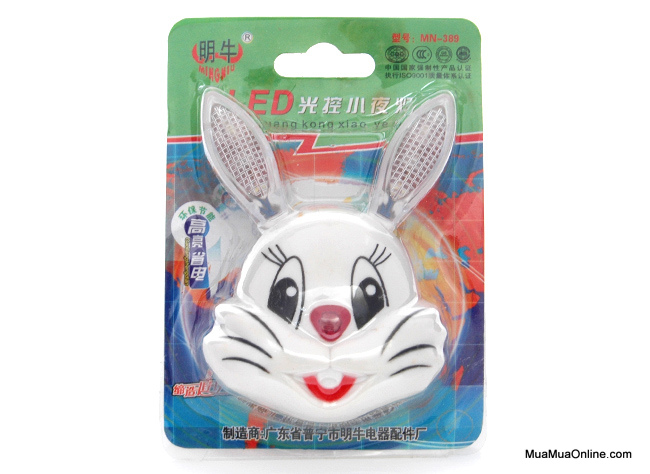 Đèn Ngủ Cảm Ứng Ánh Sáng Hình Thỏ